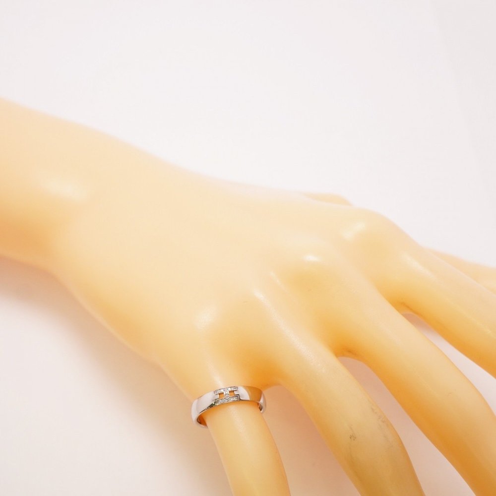Hermes Ring Hercules K18WG White Gold Diamond #47 Ladies - Picture 5 of 8
